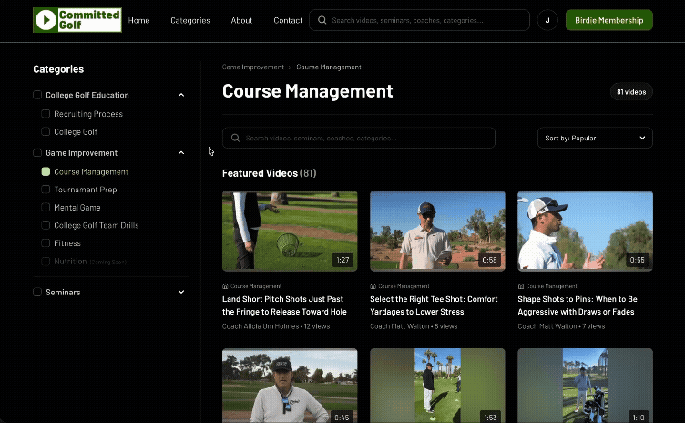 Committed Golf — Own Your Recruiting Journey